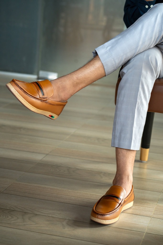 Tan Loafer Action View