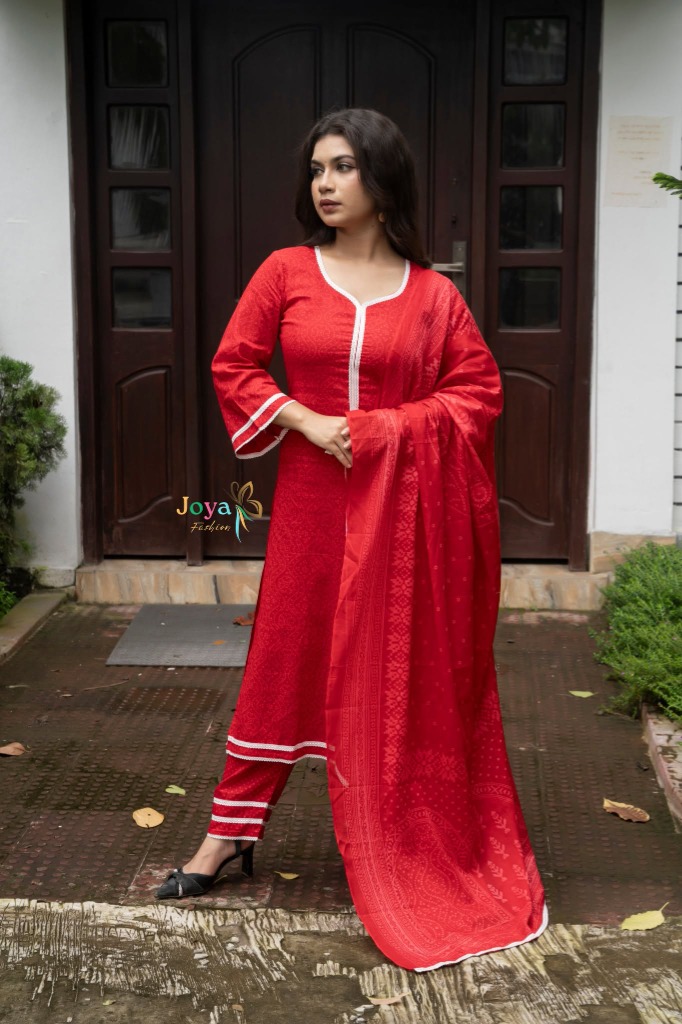 Red dress standing pose